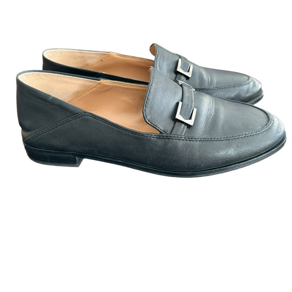 Vince Camuto Cakella Leather Loafer Black Shoes Size 9.5M